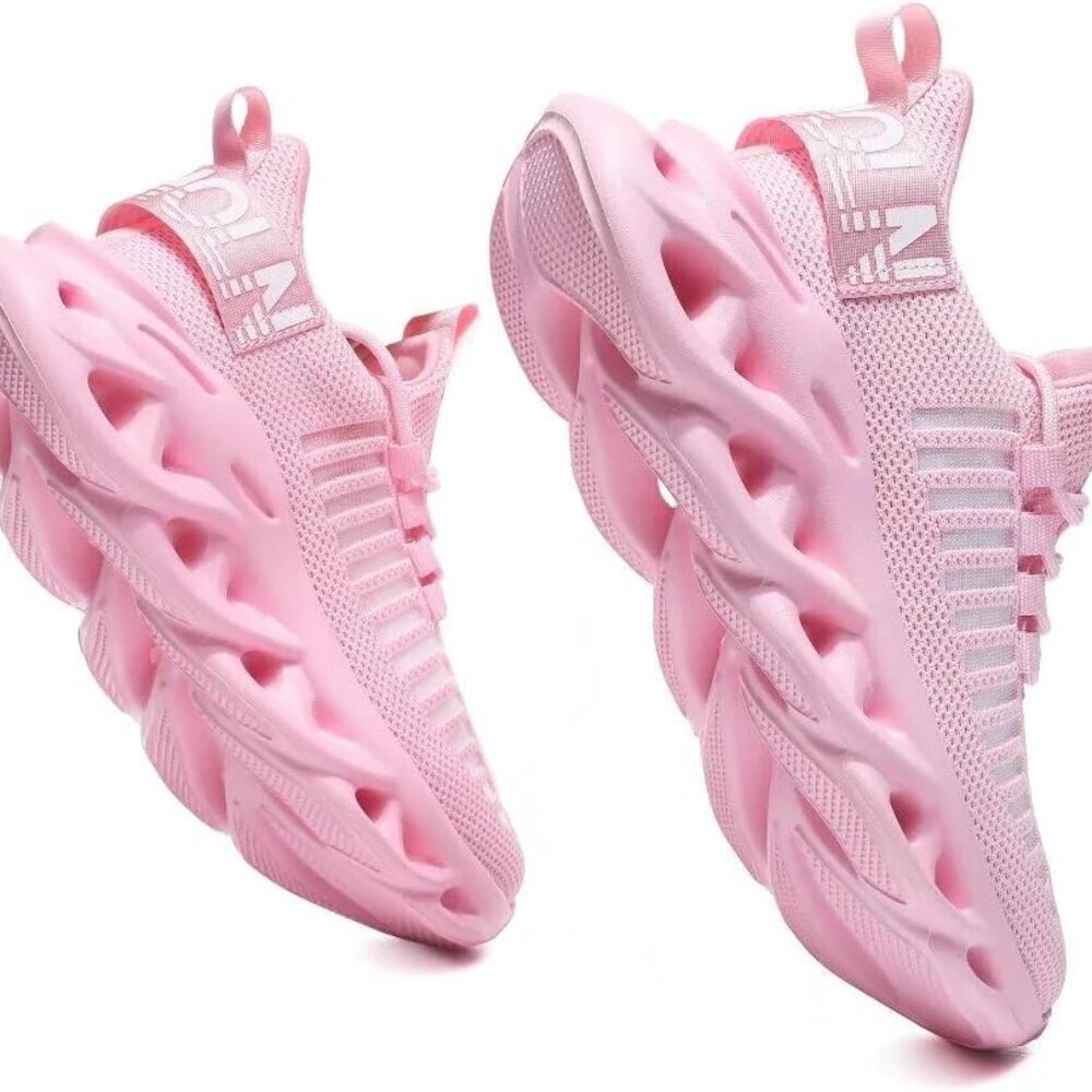 Women's Breathable Mesh Walking Shoes Lightweight Casual Platform Sneakers - Picture 2 of 7